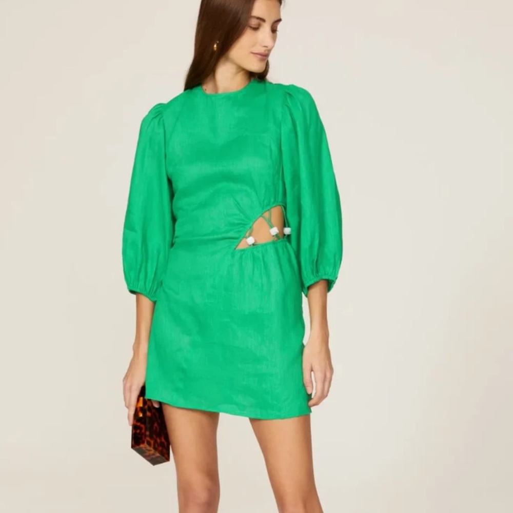 Green Suboo  Dress with Beading Details